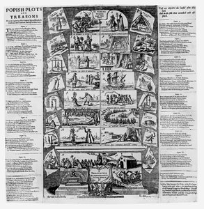 Papistische Plots und Verrätereien seit Beginn der Herrschaft von Königin Elizabeth, illustriert mit Emblemen und in Versen erklärt, graviert von Cornelis Danckerts